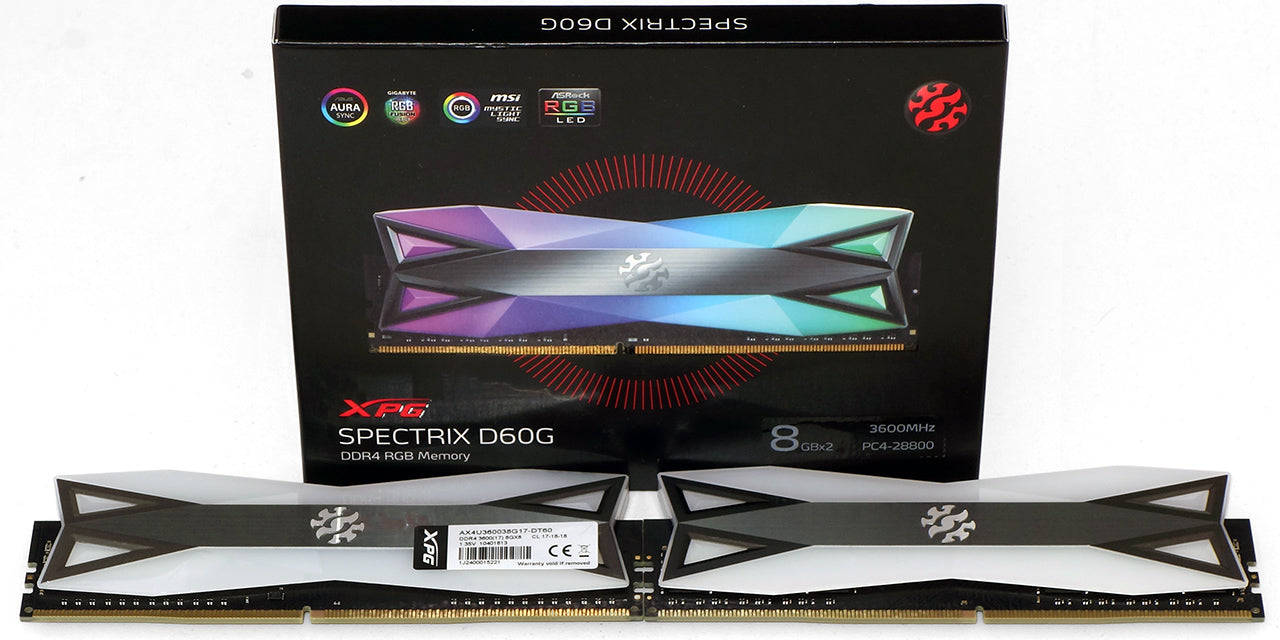 XPG SPECTRIX D60G RGB Desktop Memory Series: 16GB (2x8GB) DDR4 3200MHz CL16 GREY.