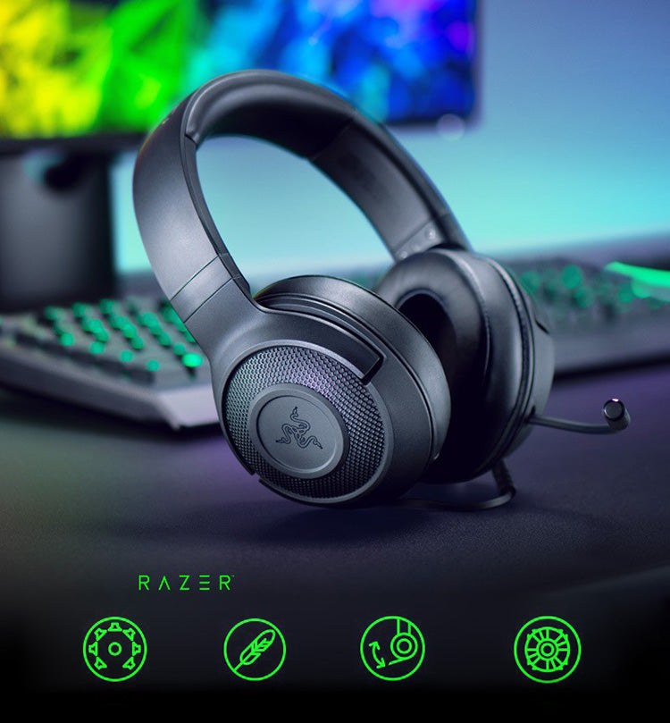 Razer Kraken X Gaming 7.1 Surround Sound Computer Phone Headset Sports Earphone