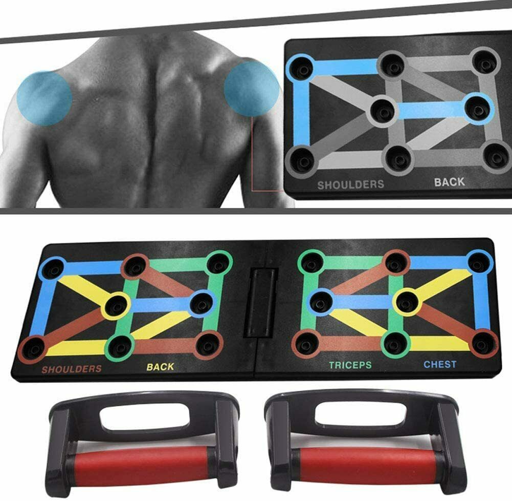 12 in 1 Push Up Rack Training Board ABS Abdominal Muscle Trainer Sports for Home and gyms. - e4cents