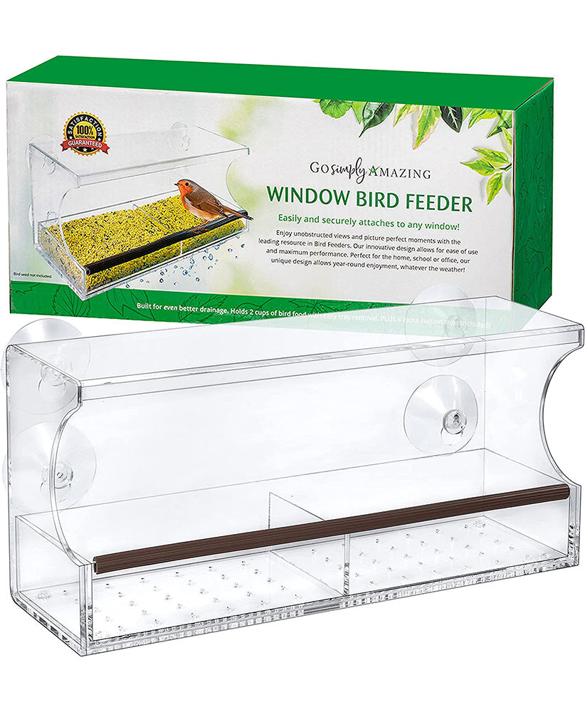 Window Bird Feeder with Strong Suction Cups   -  (LNC)