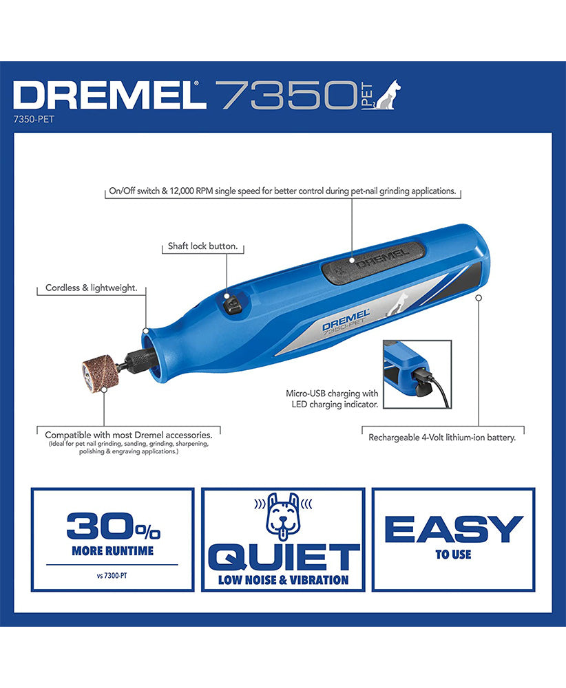 Dremel 7350-PET 4V Pet & Dog Nail Grinder. (SDA)