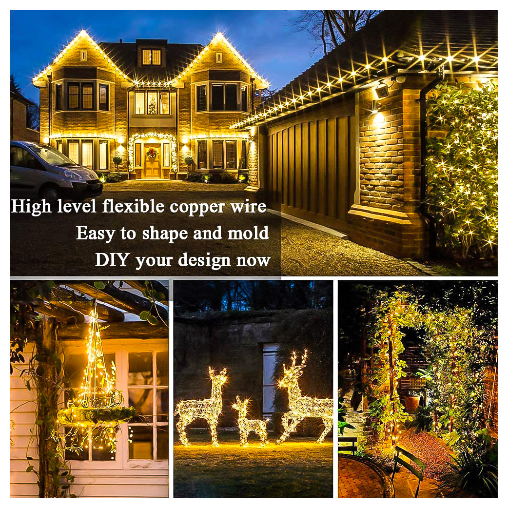 Solar Powered String Lights for Patio, Garden, Tree, Home, Trees Decor (Warm White)  (LNC).