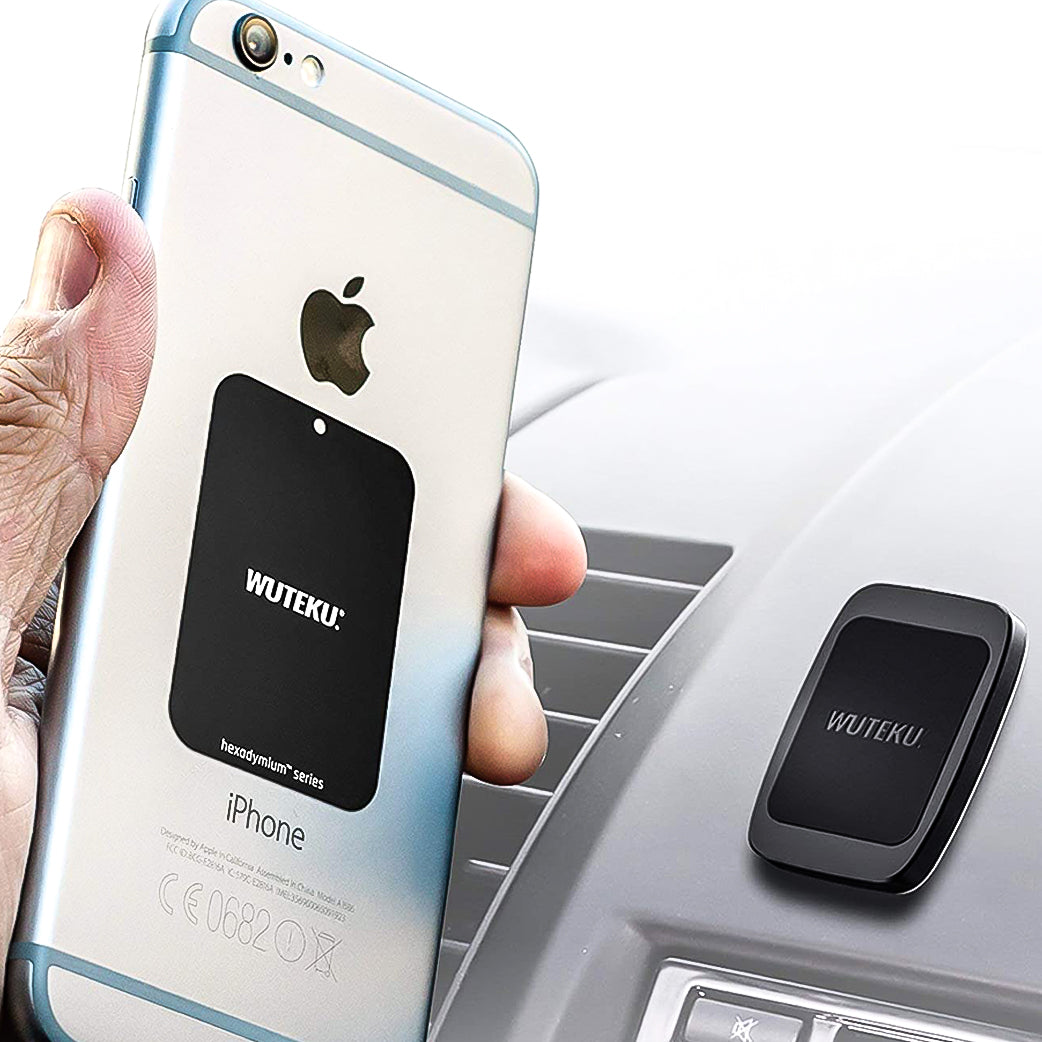 Flat Magnetic Cell Phone Holder Kit for Car - Works on All Vehicles. - (LNC)