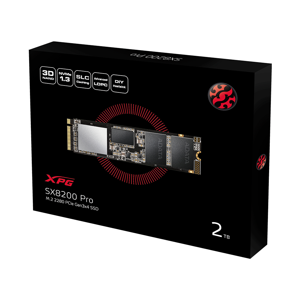 XPG SX8200 Pro 2TB 3D NAND NVMe Gen3x4 PCIe M.2 2280 Solid State Drive R/W 3500/3000MB/s SSD (ASX8200PNP-2TT-C).(LNC).