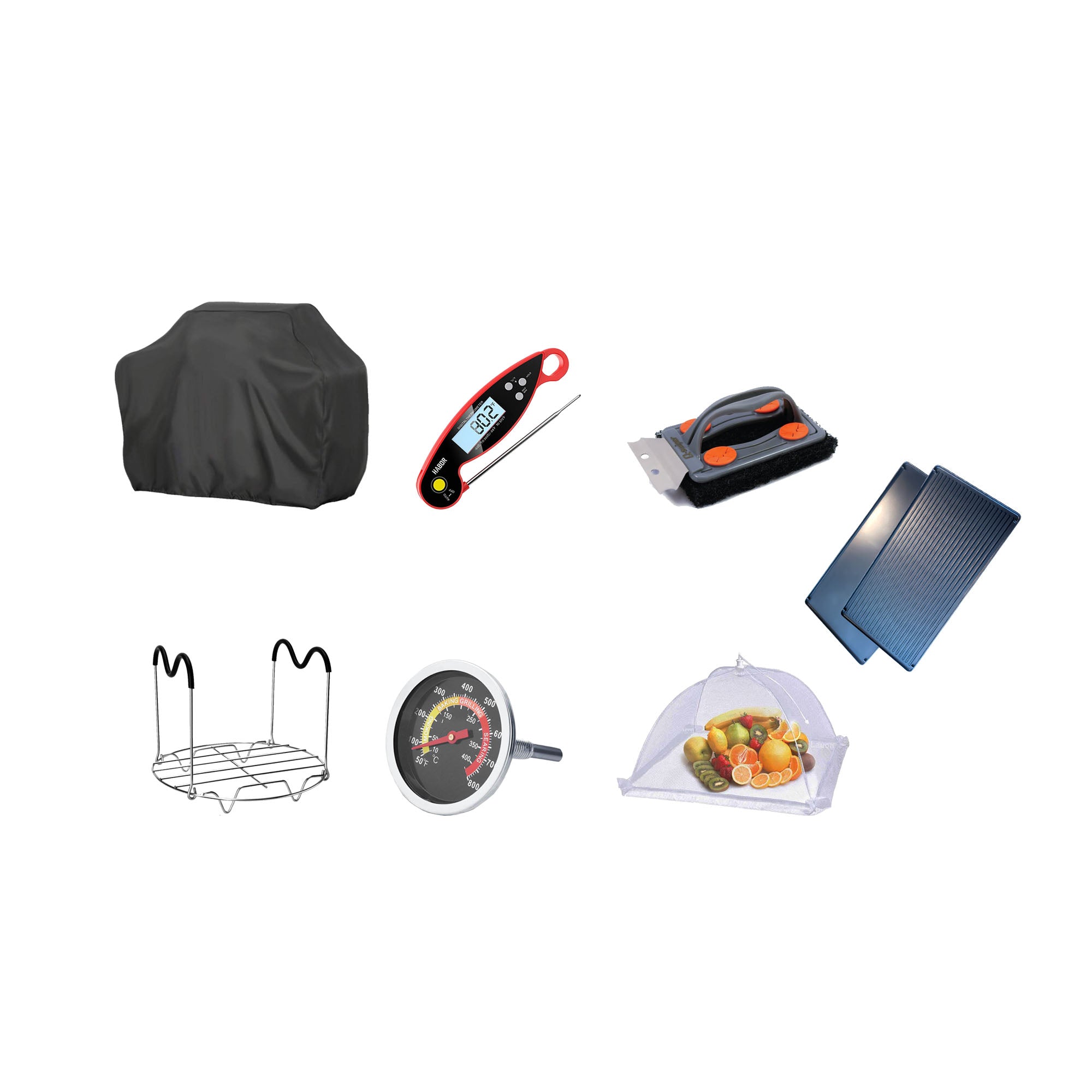 Premium BBQ Bundle for Smooth Grills - 7-in-1 Barbecue Cooking Kit smart pack - e4cents