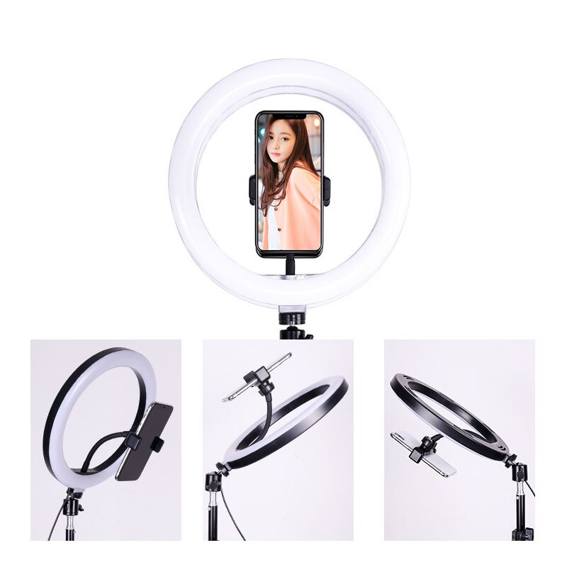 3 Colors Dimmable 12inch LED Selfie Ring Light photography Lamp Photo Video .  (LNC)
