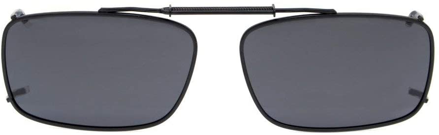 Eyekepper Metal Frame Rim Polarized Lens Clip On Sunglasses 54 * 34MM