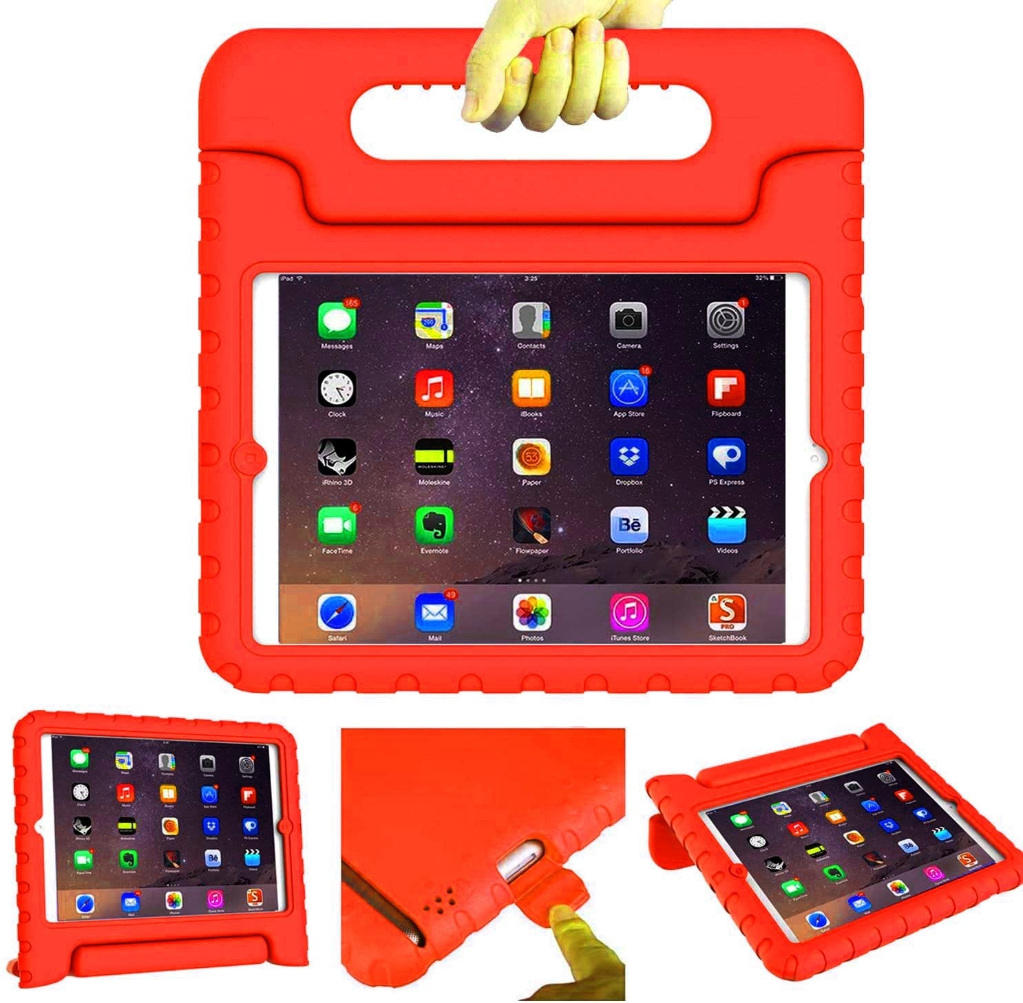 BMOUO iPad 2 3 4 Shockproof Case Light Weight Kids Case Super Protection Cover Handle Stand Case - e4cents
