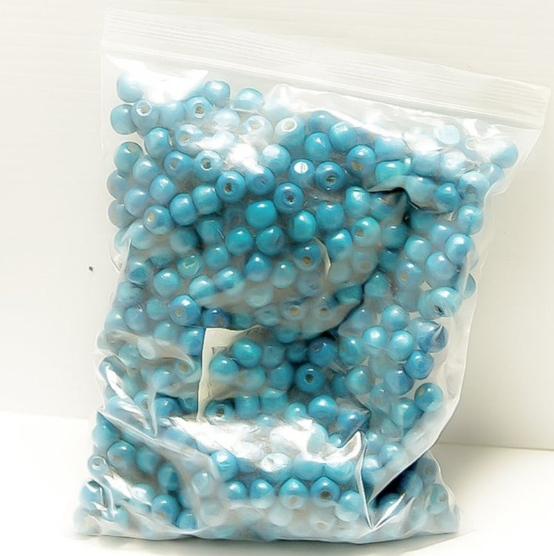 Stone Beads Turquoise 100pcs 8mm Round Synthetic Stone Beading Loose Gemstone Hole Size 1mm DIY Smooth Beads for Bracelet Necklace Earrings Jewelry Making (Turquoise, 8mm) - e4cents