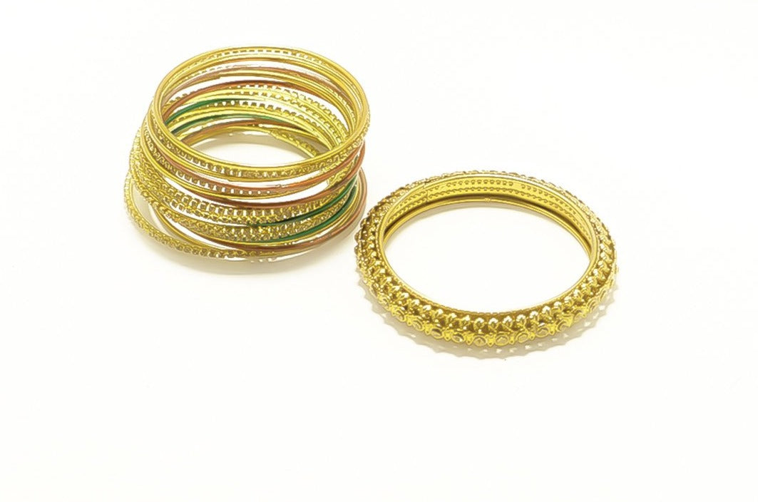 Efulgenz Boho Vintage Antique Gypsy Tribal Indian Oxidized Gold Plated Crystal Bracelets Bangle Set Jewelry - e4cents