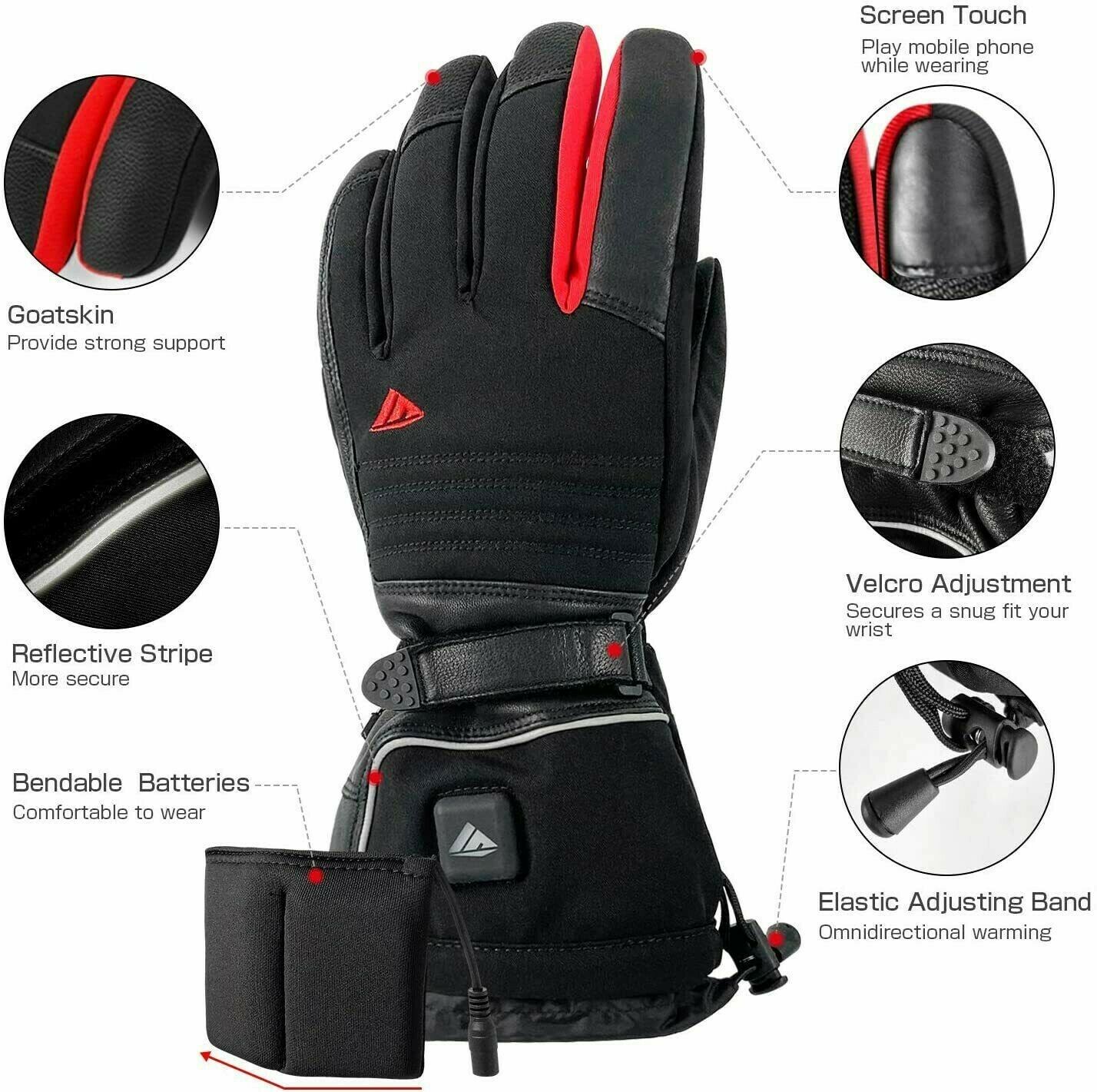 SabotHeat Battery Heated Gloves - Electric Heated Gloves for Men (XL) - e4cents
