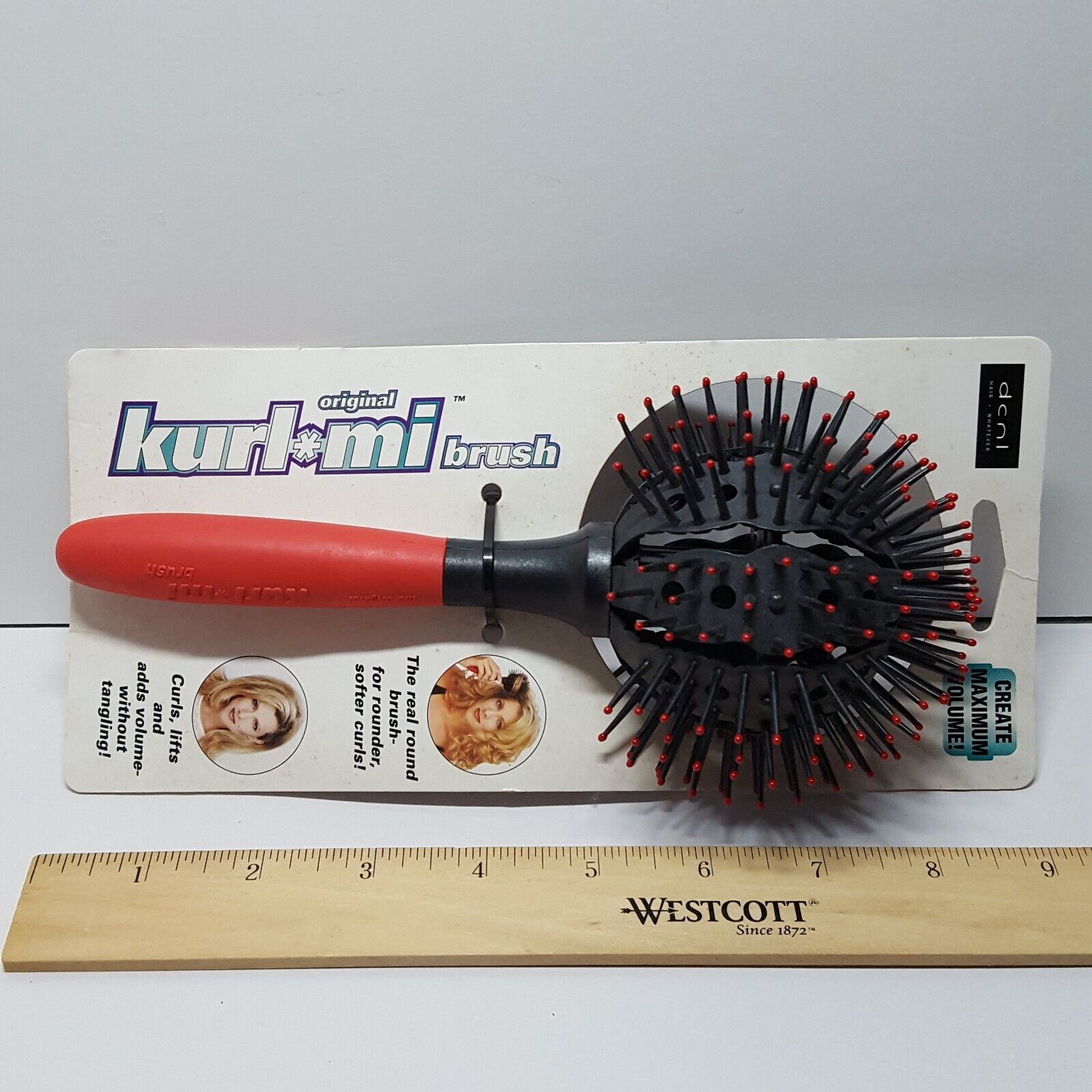 3 PIECE dcni Original KURL-MI Large Real Round Hair Brush Maximum Volume Lift Curls.   (NC)