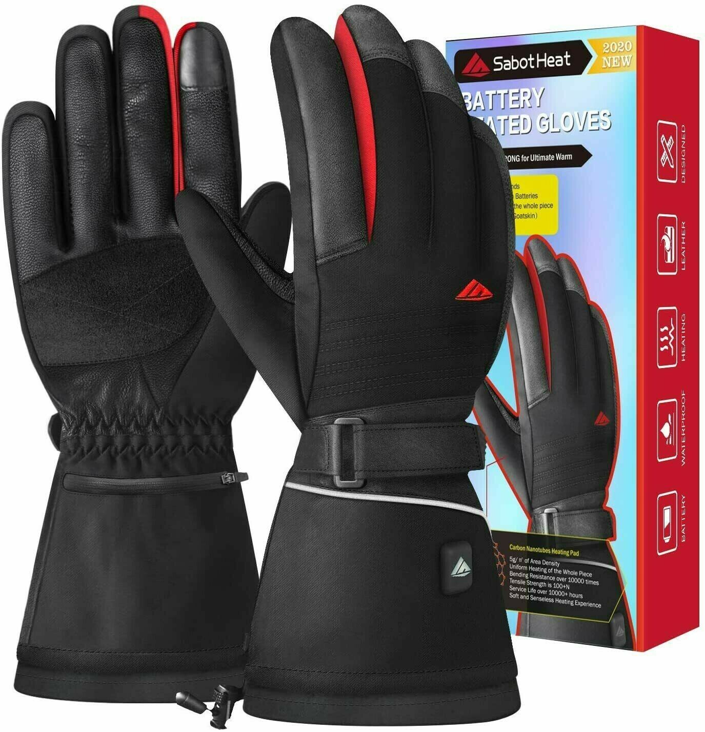 SabotHeat Battery Heated Gloves - Electric Heated Gloves for Men (XL) - e4cents